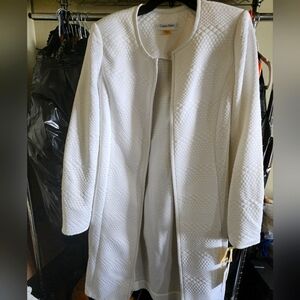 White Calvin Klein Zip Up Jacket